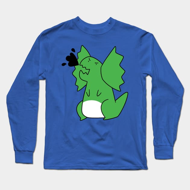 Acid Spitting Dilophosaurus Long Sleeve T-Shirt by saradaboru